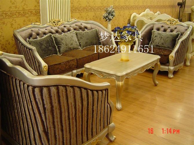 供應鄭州歐式沙發(fā)客廳田園布藝沙發(fā)組合新古典沙發(fā)會所*部美容院家具