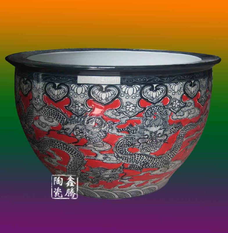 供應(yīng)手繪青花龍紋陶瓷大缸 陶瓷大缸廠家 批發(fā)價(jià)格