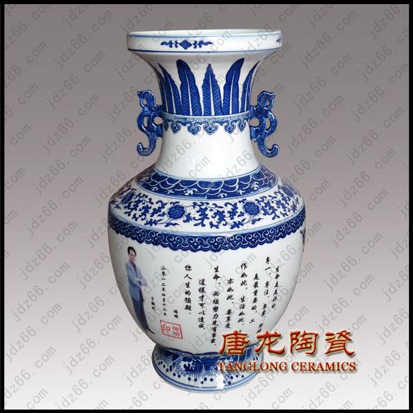 供應(yīng)景德鎮(zhèn)陶瓷花瓶　禮品陶瓷大花瓶　居家裝飾花瓶