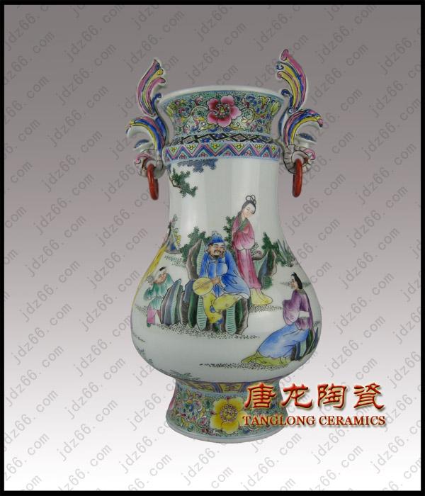 供應(yīng)手繪粉彩陶瓷香爐，手繪粉彩工藝品，景德鎮(zhèn)粉彩瓷器