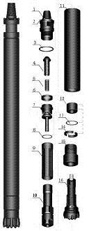 高風壓潛孔鉆機沖擊器釬頭圖片