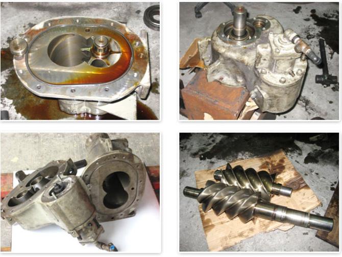 GD登福螺杆空压机机头维修图片