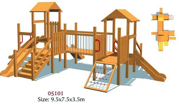 嘉禾木質(zhì)滑梯圖片