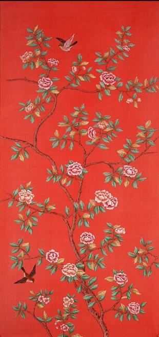 承接手繪絲綢壁紙業(yè)務(wù)