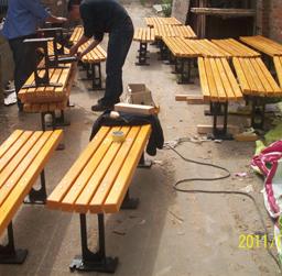 北京防腐木座椅戶外座椅公園座椅圖片