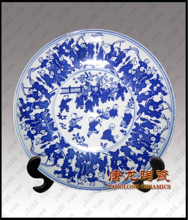 供應(yīng)精工手繪陶瓷紀(jì)念禮品瓷盤(pán)看盤(pán)