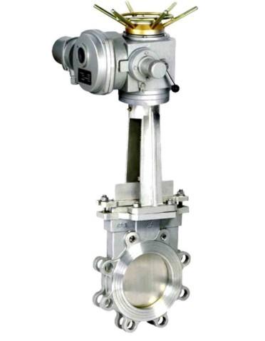 PZ973Y電動對夾式刀型閘閥圖片