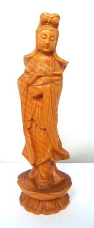 供應(yīng)佛用品黃楊木《觀音》
