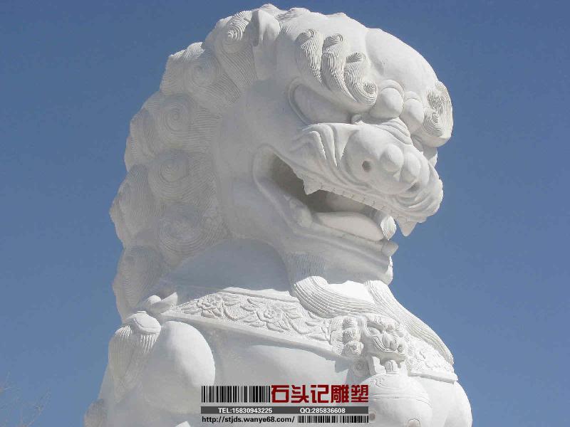 供應漢白玉石雕石獅子曲陽10