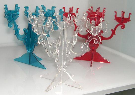 供應(yīng)有機(jī)玻璃燭臺/壓克力/亞克力燭臺