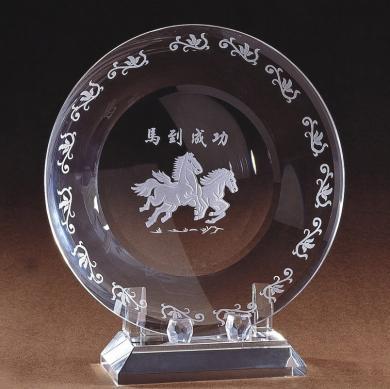 供應(yīng)西安水晶紀(jì)念盤刻字
