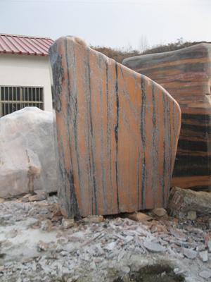 南陽晚霞紅天然奇石風(fēng)景石圖片