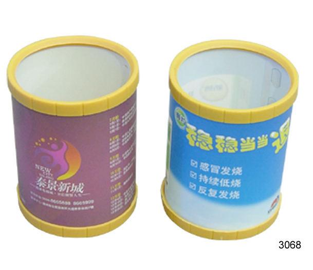 供應會議廣告促銷禮品塑料筆筒，珠海塑料筆筒訂制廠