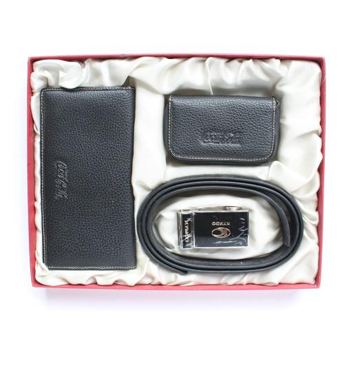 供應(yīng)珠海中山會(huì)議贈(zèng)品皮具三件套，錢包匙包卡包訂制