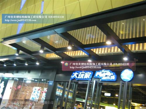 商鋪大廈門(mén)前雨蓬遮雨棚遮陽(yáng)棚鋼結(jié)圖片