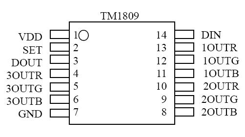 TM1809护栏管LED驱动IC图片