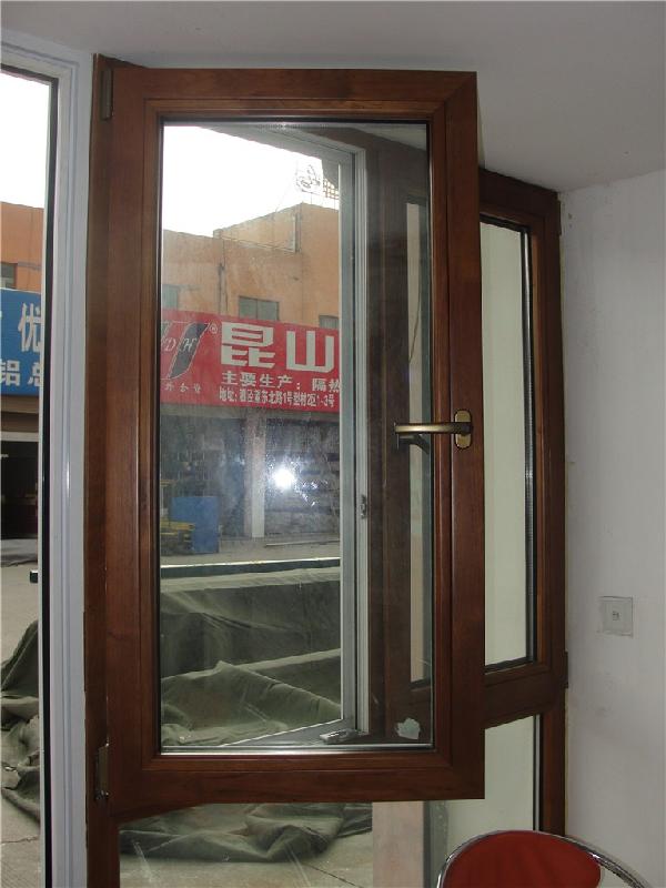 供應(yīng)上海靚窗木紋斷橋鋁合金窗