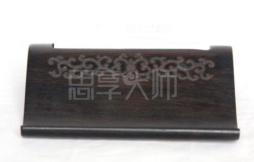 供應新中式紅木辦公禮品擺件唐草名片座