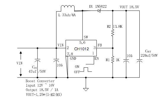 供应汽车电子升降压DC/DC转换器IC/CH1013图片