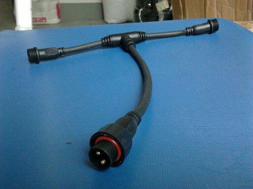 T型三通防水插頭現(xiàn)貨 T型三通防水插頭連接器 深圳T型三通防水插頭