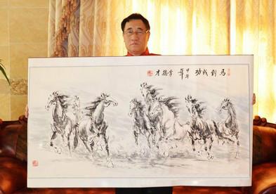 供應(yīng)李德才何滿宗馬到成功書畫雙絕
