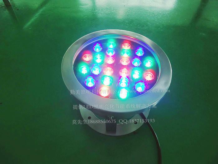 供應24W大功率LED水下燈丨外控DMX512全彩水底燈