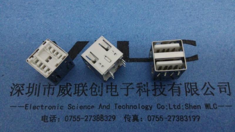 供應(yīng)短體180度雙層USB長(zhǎng)10.5mm+PBT白色膠芯+耐高溫27