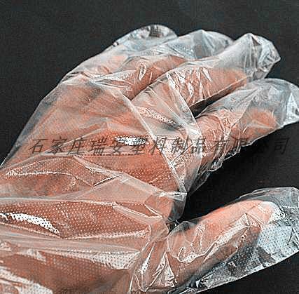 供應(yīng)壓紋一次性薄膜手套（大中小號）一次性薄膜手套多少錢