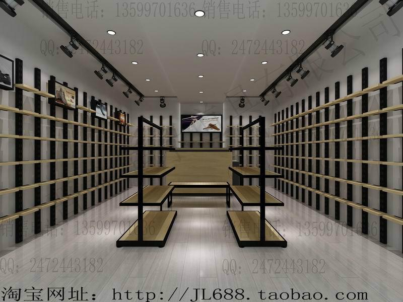 新式戶外休閑立柱靠墻可上下調(diào)節(jié)金屬烤黑色漆服裝展示陳列架定制
