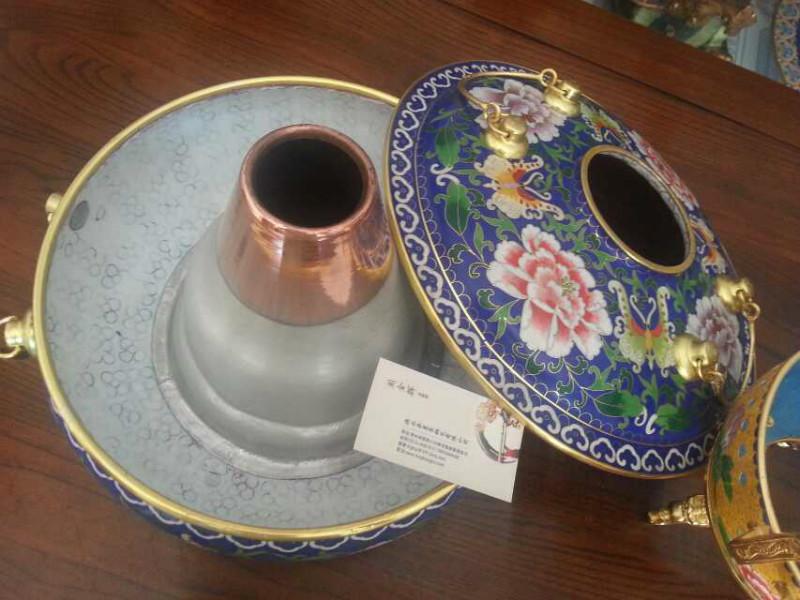 景泰藍電磁爐火鍋 景泰藍火鍋 電磁爐火鍋 銅火鍋 電磁火鍋