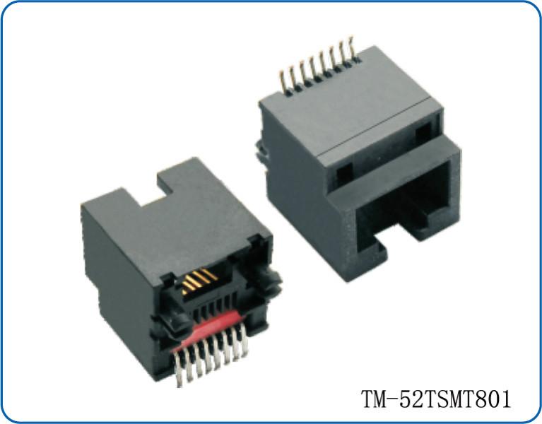 RJ45SMT网络插座，贴片式网络接口图片