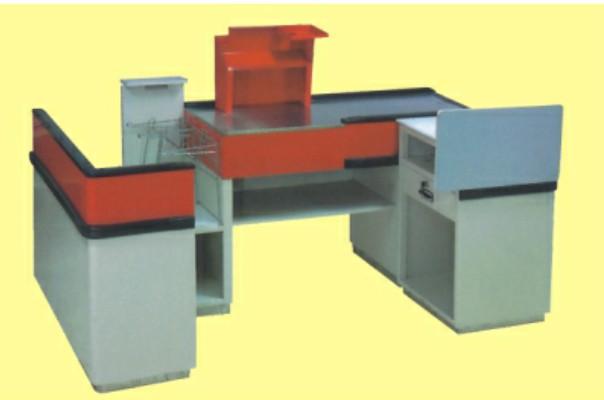 供應(yīng)整體U型收銀臺(tái)主臺(tái)臺(tái)面大斜坡