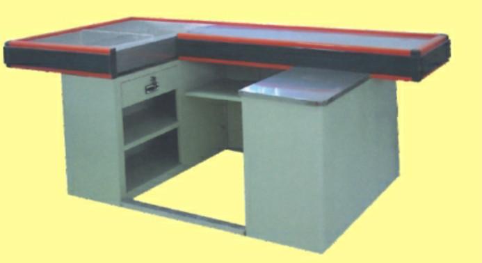 整體U型收銀臺主臺臺面大斜坡圖片