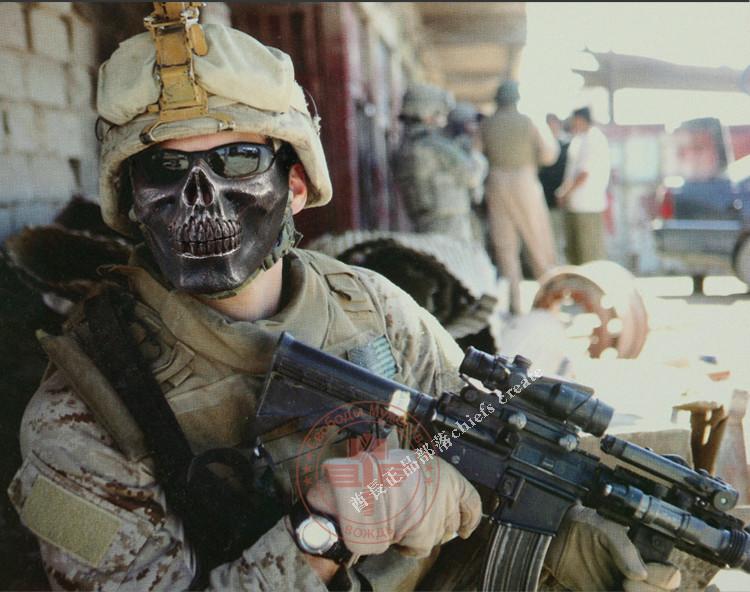 供應(yīng)酋長正品M03CS半臉骷髏面具