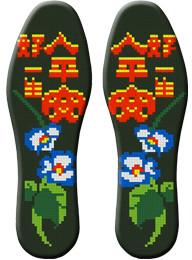 供應(yīng)新款純棉十字繡DIY手工印花鞋墊