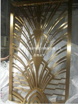 供應(yīng)304不銹鋼鈦金門頭花 國(guó)際大酒店不銹鋼門頭造型