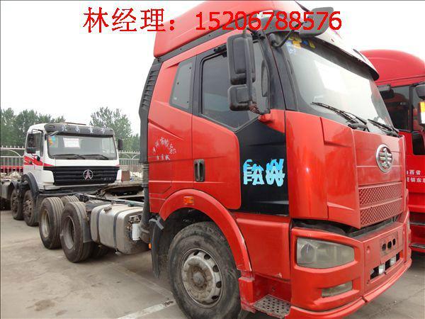 二手銷售解放J6雙驅(qū)天龍高欄半掛車圖片