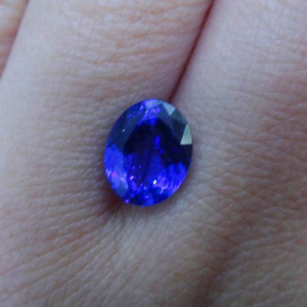 供應(yīng)1.95克拉坦桑藍(lán)寶石坦桑石裸石 坦桑石多少錢一克拉