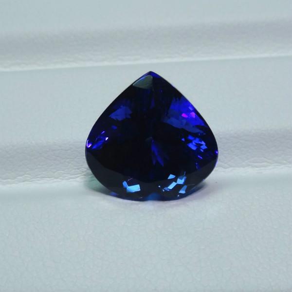 供應(yīng)絢彩珠寶海洋之心坦桑石定制坦桑石