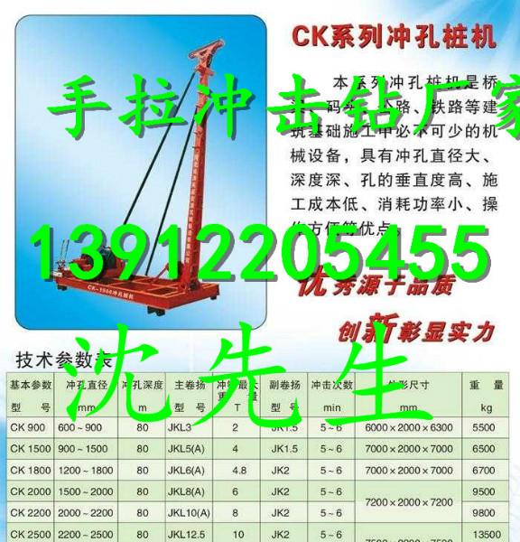 供应红河冲击钻机