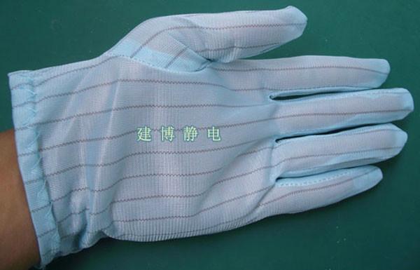 供應(yīng)藍(lán)色防靜電手套防靜電條紋手套