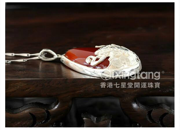 珠寶吊墜項鏈白銀七星金蟾送禮佳品圖片