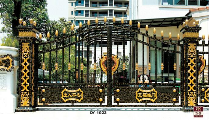 供應(yīng)青島鋁合金自動(dòng)大門(mén)廠家/純鋁合金大門(mén)/圍墻鑄鋁大門(mén)