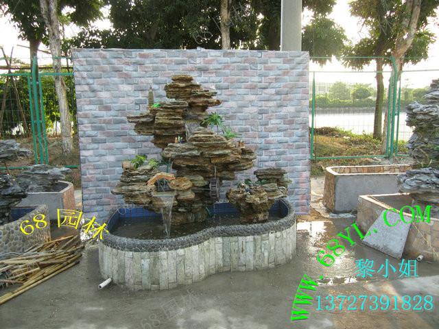 供應廣州千層石流水假山魚池盆景/庭院花園陽臺假山流水魚池/千層石假山