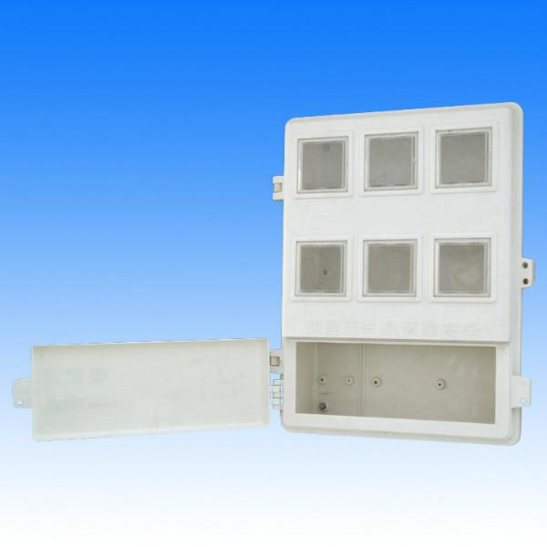 供應(yīng)上下開門六表位玻璃鋼電表箱