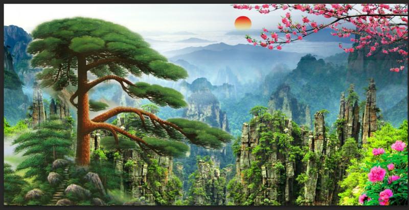 安徽大型景點(diǎn)宣傳裝飾畫加工制作圖片