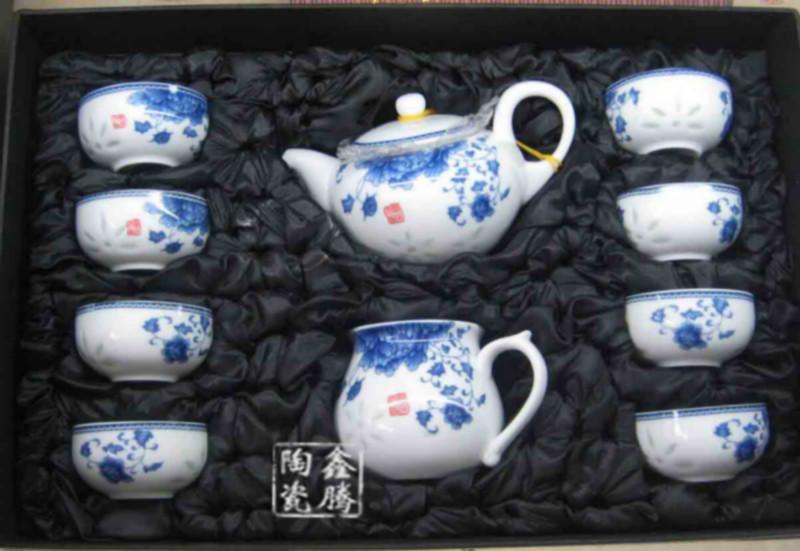 青花茶具-纯手工茶具-陶瓷礼品图片