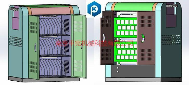 供应平板电脑充电柜设计，非标设计，机械设计，非标产品设计，逆向设计，测绘制图图片