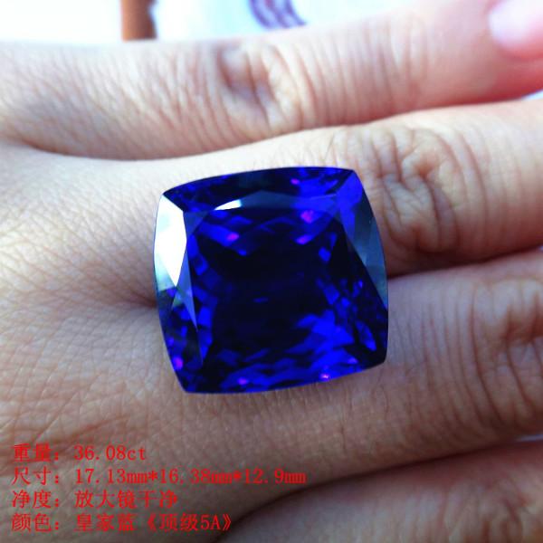 供應(yīng)天然枕形坦桑石火彩極好坦桑石裸石