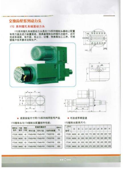 1TC镗车铣端面动力头图片